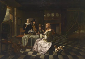 Bourgeois Interior with Four People